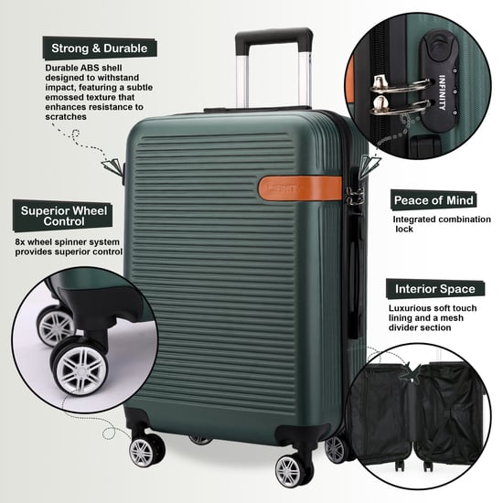 Harde koffer in smaragdgroen, robuust ABS, lichtgewicht bagage, vakantietas - Image 3