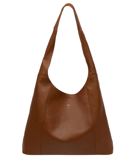'Renata' Rich Tan Leather Shoulder Bag - Image 2