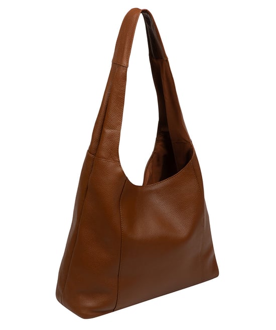 'Renata' Rich Tan Leather Shoulder Bag - Image 3