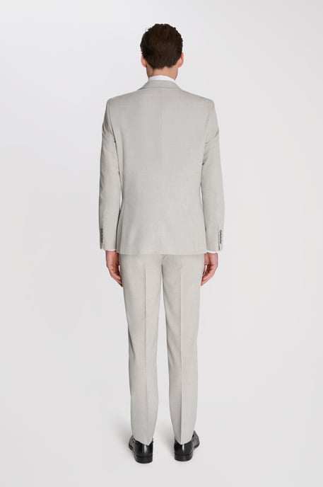 Alex Fawn Single Breasted 2 Piece Suit Light Grey - Image 2