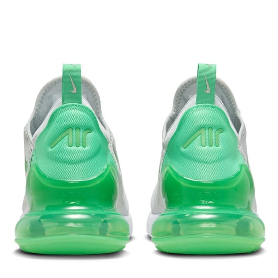 Nike Air Max 270 Trainers in Light Silver/Black/White/Green Shock - Image 4