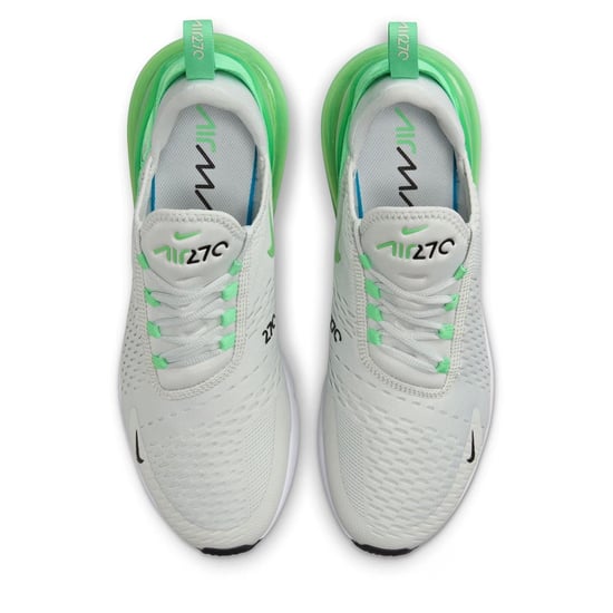 Nike Air Max 270 Trainers in Light Silver/Black/White/Green Shock - Image 5
