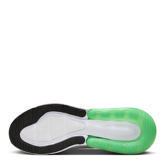 Nike Air Max 270 Trainers in Light Silver/Black/White/Green Shock - Image 6