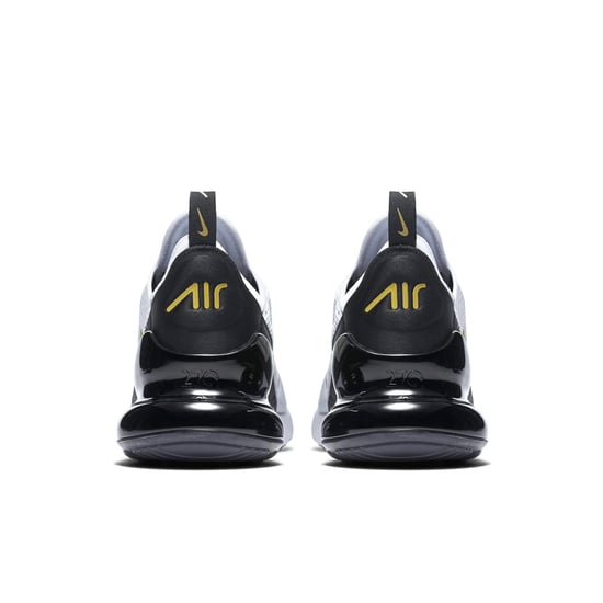 Nike Air Max 270 Trainers in White/Metallic Gold/Black - Image 2
