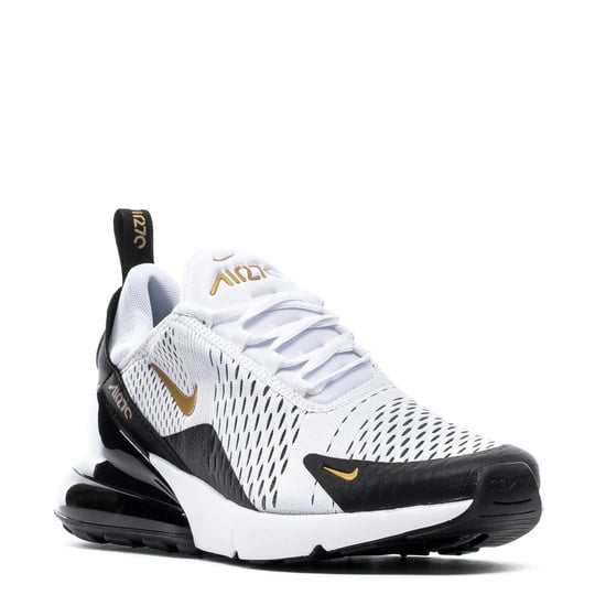 Nike Air Max 270 Trainers in White/Metallic Gold/Black - Image 3