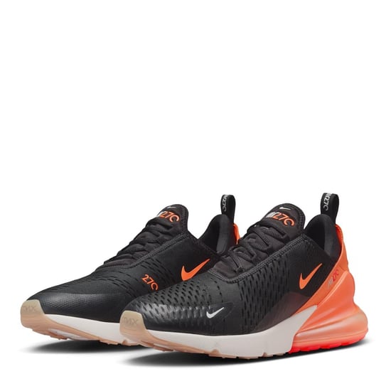 Nike Air Max 270 Trainers in Black/Bright Crimson/Phantom/Total Orange - Image 3