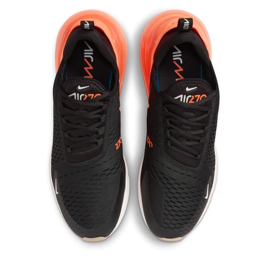 Nike Air Max 270 Trainers in Black/Bright Crimson/Phantom/Total Orange - Image 5