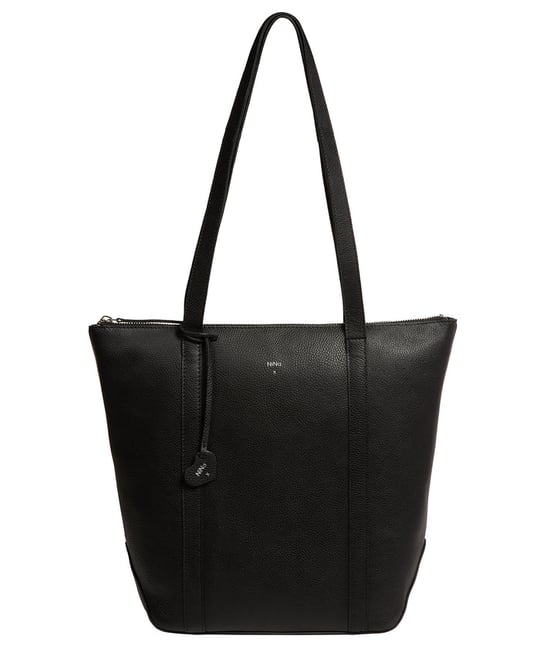 'Lara' Black Leather Tote Bag - Image 2