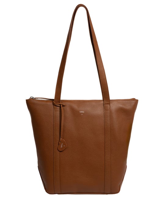 'Lara' Tan Leather Tote Bag - Image 1