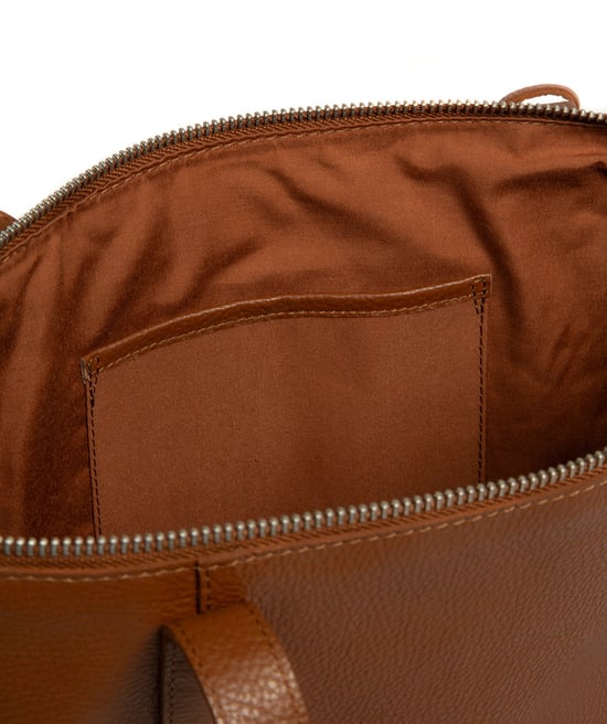 'Lara' Tan Leather Tote Bag - Image 6