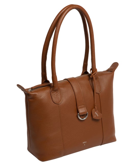 'Luana' Tan Leather Tote Bag - Image 3
