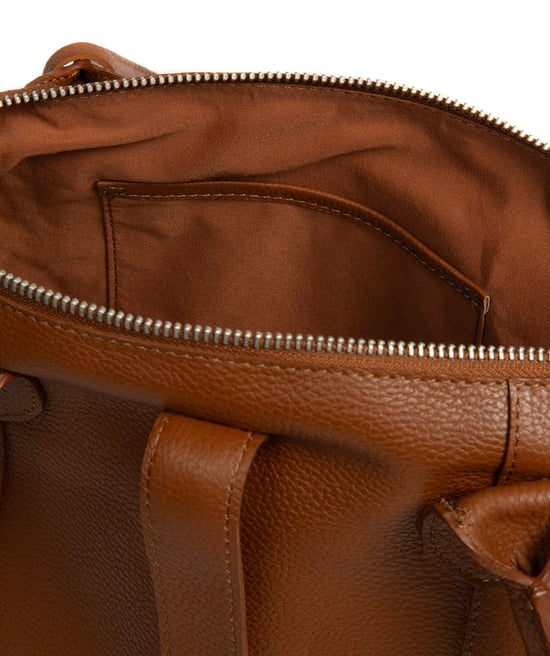 'Luana' Tan Leather Tote Bag - Image 6