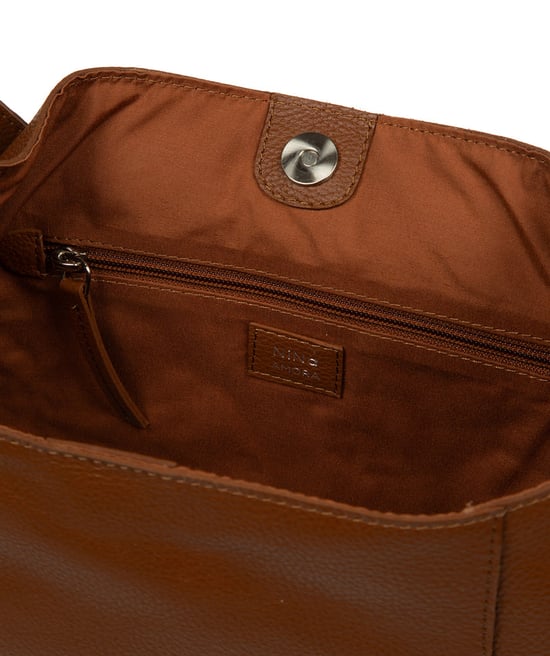 'Sofia' Tan Leather Tote Bag - Image 4