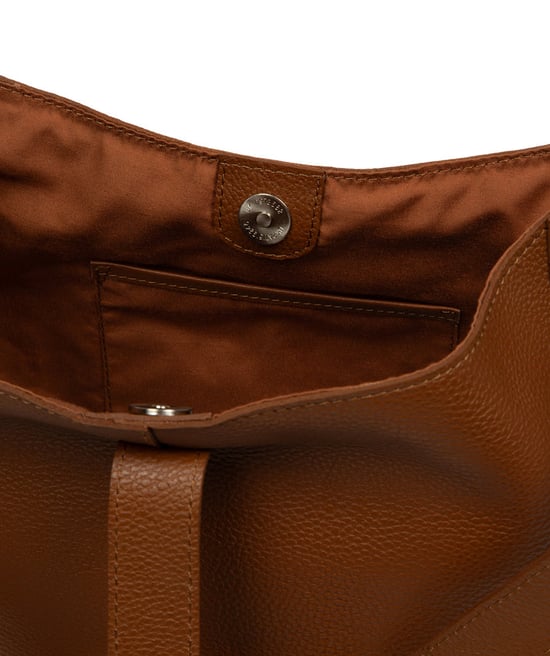 'Sofia' Tan Leather Tote Bag - Image 6