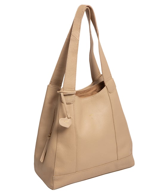 'Celeste' Latte Leather Handbag - Image 3