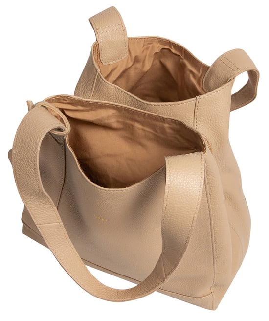 'Celeste' Latte Leather Handbag - Image 5