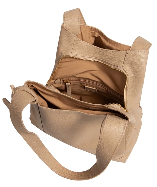 'Celeste' Latte Leather Handbag - Image 6
