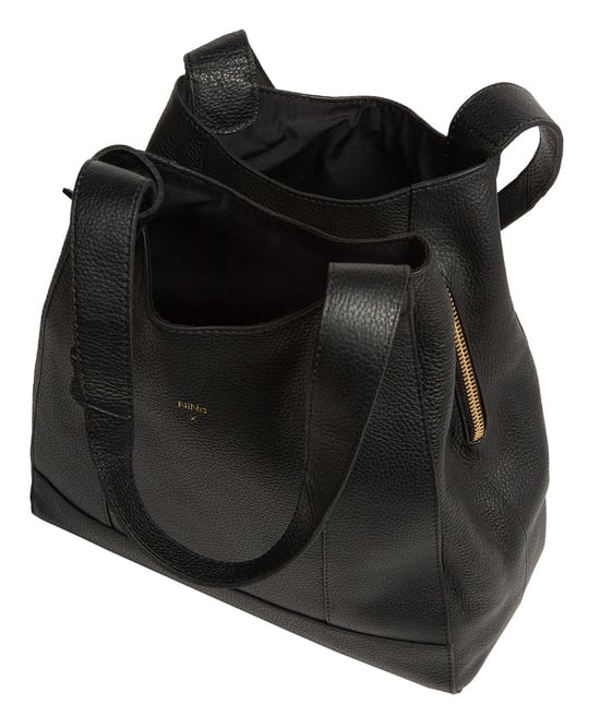 'Celeste' Black Leather Handbag - Image 5