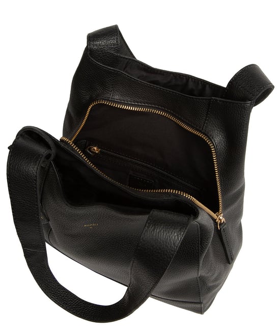 'Celeste' Black Leather Handbag - Image 6