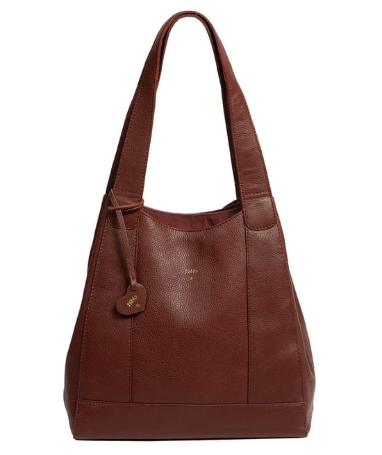 'Celeste' Chestnut Leather Handbag - Image 2
