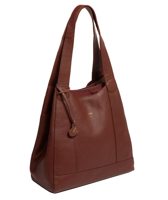 'Celeste' Chestnut Leather Handbag - Image 3