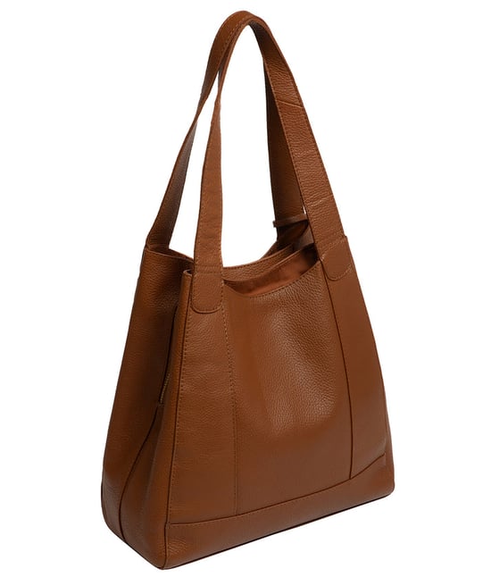 'Celeste' Rich Tan Leather Handbag - Image 4