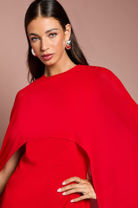 Cape Sleeve Maxi Dress - Image 3