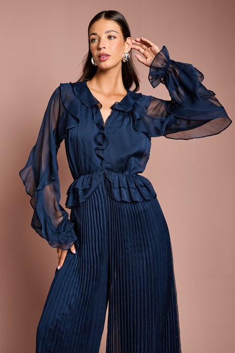 Soft Chiffon Frill Jumpsuit - Image 2