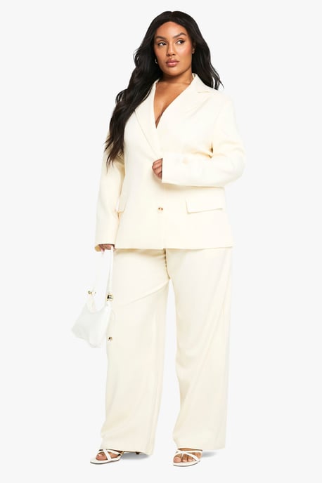 Plus Relaxed Tailored Wide Leg Trouser - Image 3