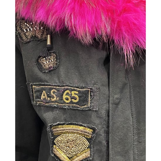 As65 Canvas Versierde Parka Jas - Image 3