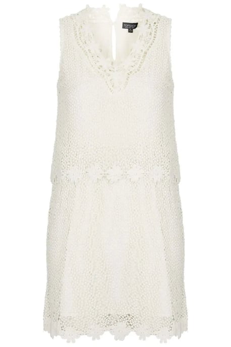Sleeveless Crochet Lined Dress - Image 2