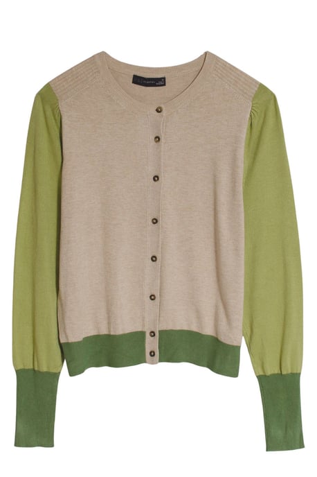 Fine Knit Block Colour Cardigan - Image 6