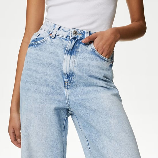 High Waist Raw Hem Wide Leg Jeans - Image 5