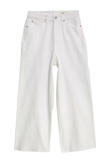 High Waist Raw Hem Wide Leg Jeans - Image 2
