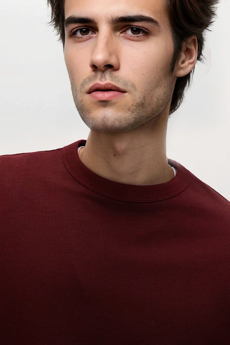 Mens Cotton Long Sleeve Oversized Top - Image 2