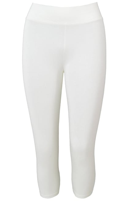 White Crop Leggings - Image 2