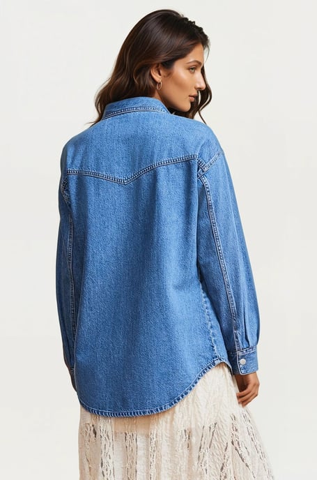 Oversize Denim Shirt - Image 3