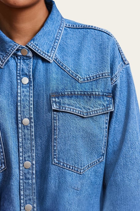 Oversize Denim Shirt - Image 4