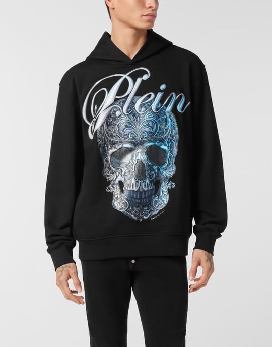 Hoodie med gradient dödskalle - Image 3