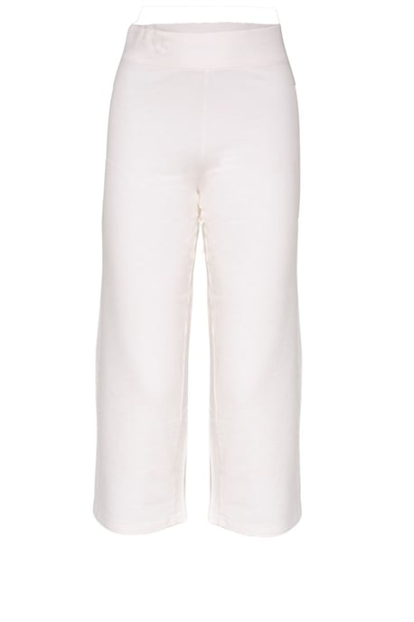 White Cropped Wide Leg Joggers - Image 2