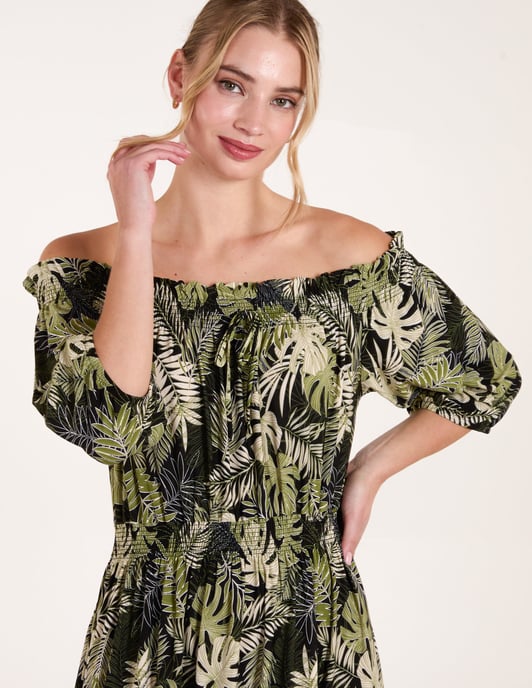 Bardot Elasticated Maxi Dress - Image 3