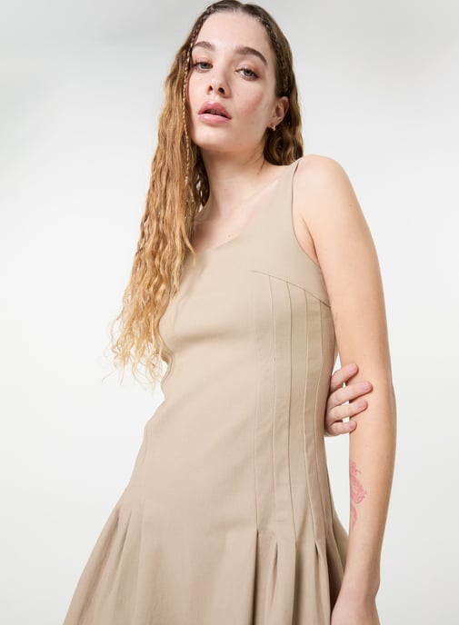 Pleated Mini Dress - Image 3