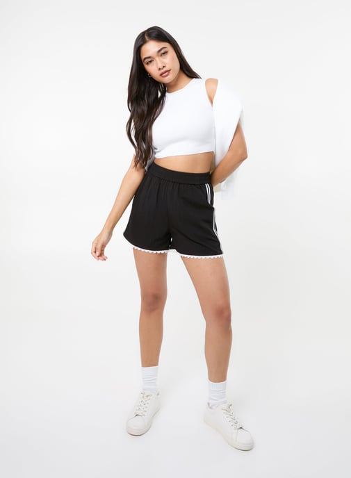 Lace Trim Stripe Shorts - Image 3