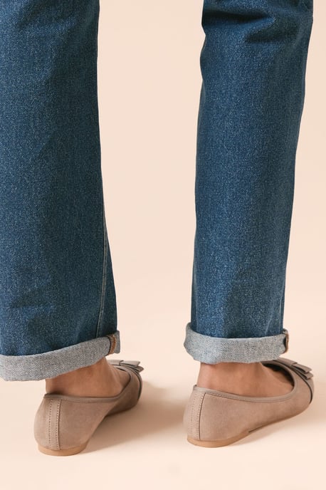 Wide Fit Paris Bow Detail Ballet Pumps - Image 4