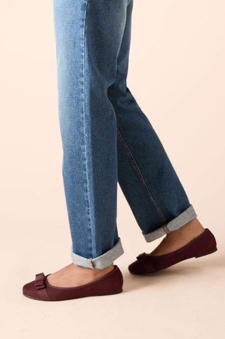 Wide Fit Paris Bow Detail Ballet Pumps - Image 3