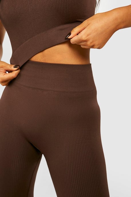 Petite Seamless Rib Leggings - Image 4