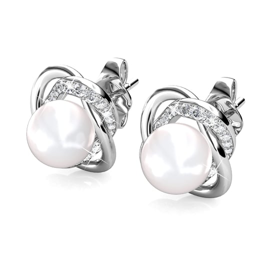 Simply Pearl oorbellen - Zilver en kristal - Image 2