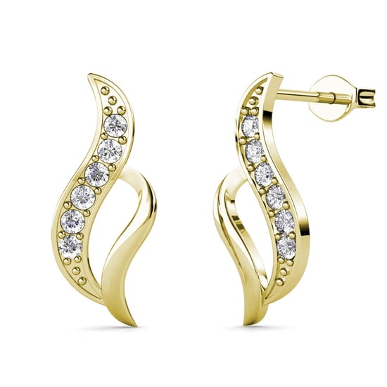 Destiny oorbellen - Goud en kristal - Image 1