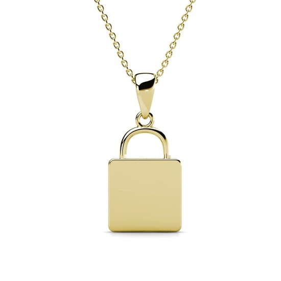 Lock Heart Pendants - Rose Gold and Crystal - Image 3
