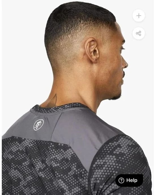 Gym King Contrast Camo Panel Grey T Shirt - Image 4